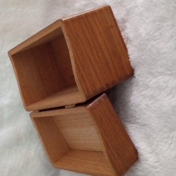 Vintage Solid Wood Recipe OR Index Card Box - Picture 10 of 11